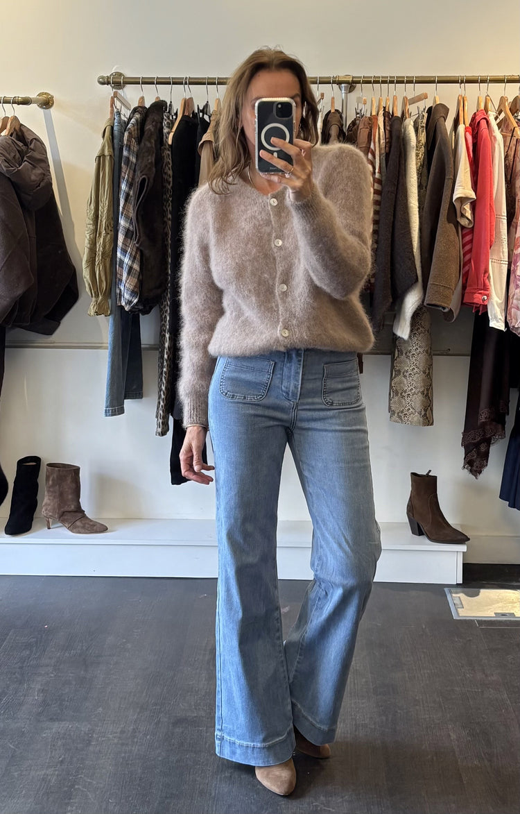 Gilet en mohair taupe