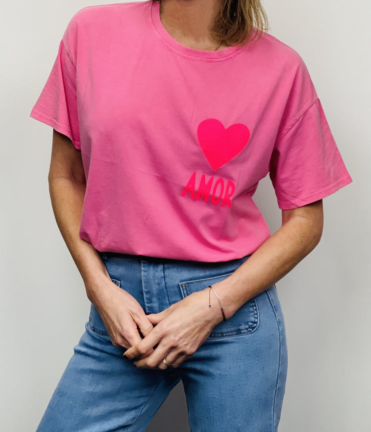 T-shirt rose Amor