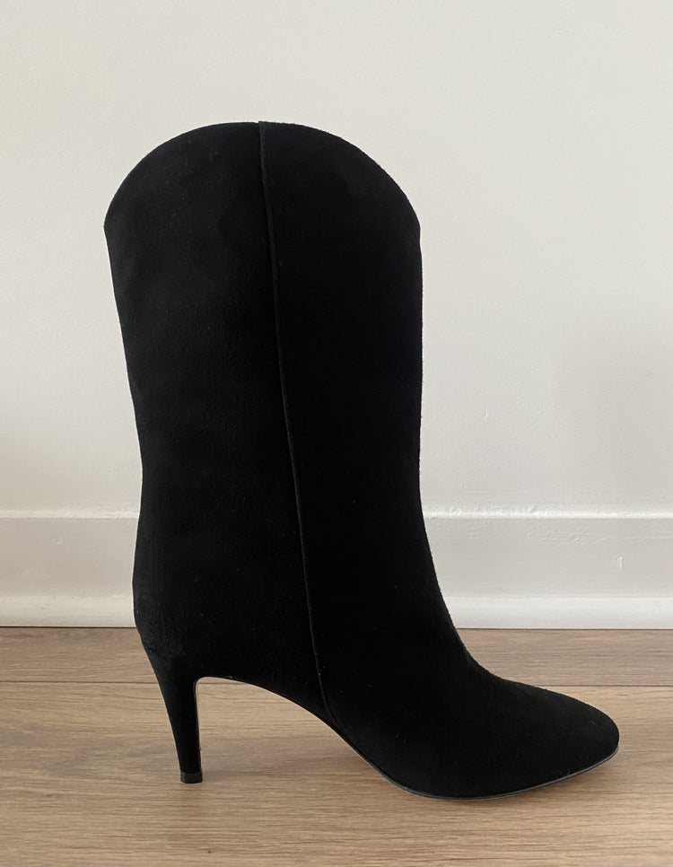 Boots The Seller en velours noir