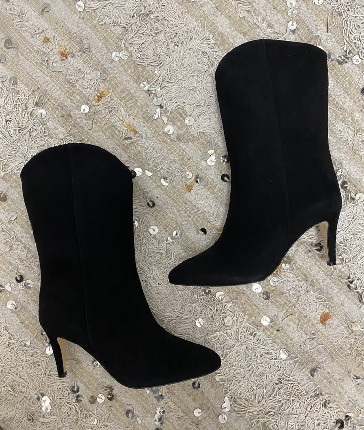 Boots The Seller en velours noir