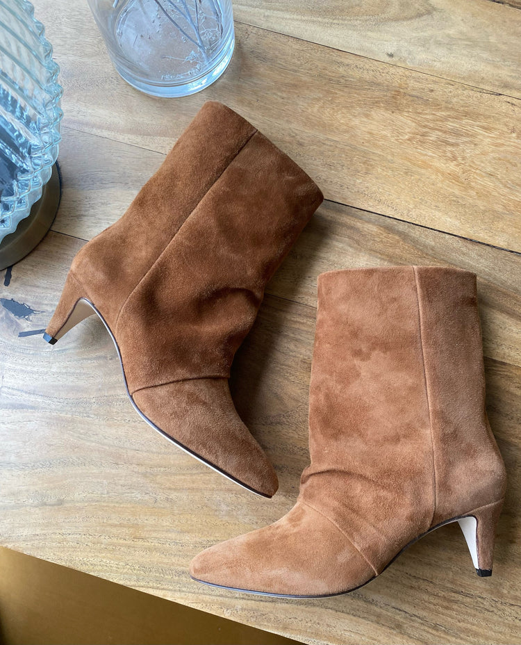 Boots The seller en velours camel