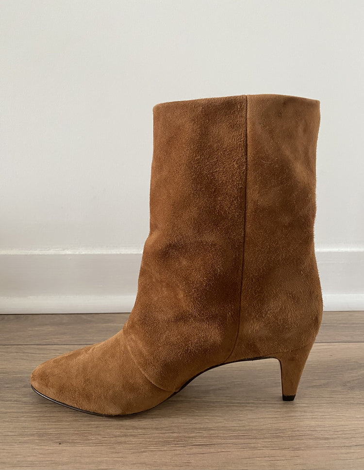 Boots The seller en velours camel