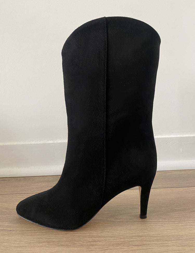 Boots The Seller en velours noir
