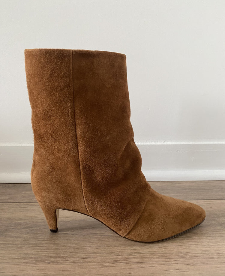 Boots The seller en velours camel