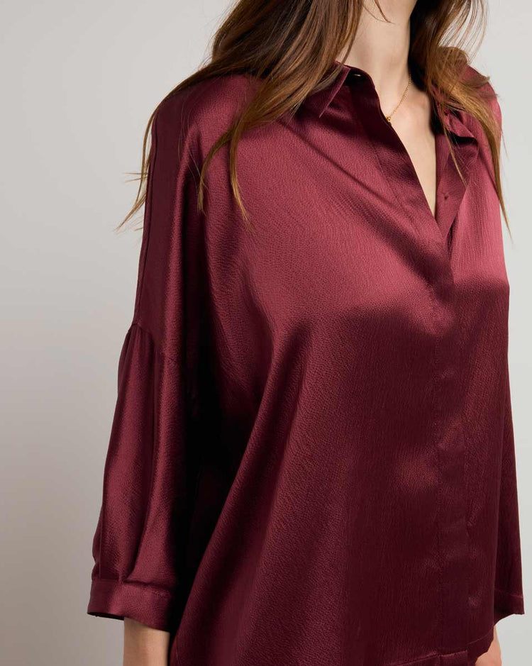 Chemise en soie Karma Koma Manon chataigne