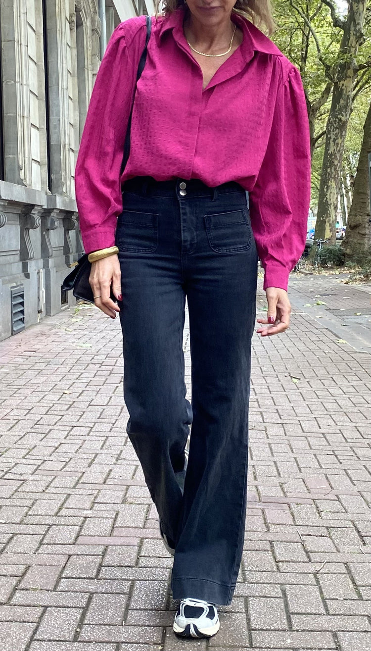 Chemise oversize fucshia