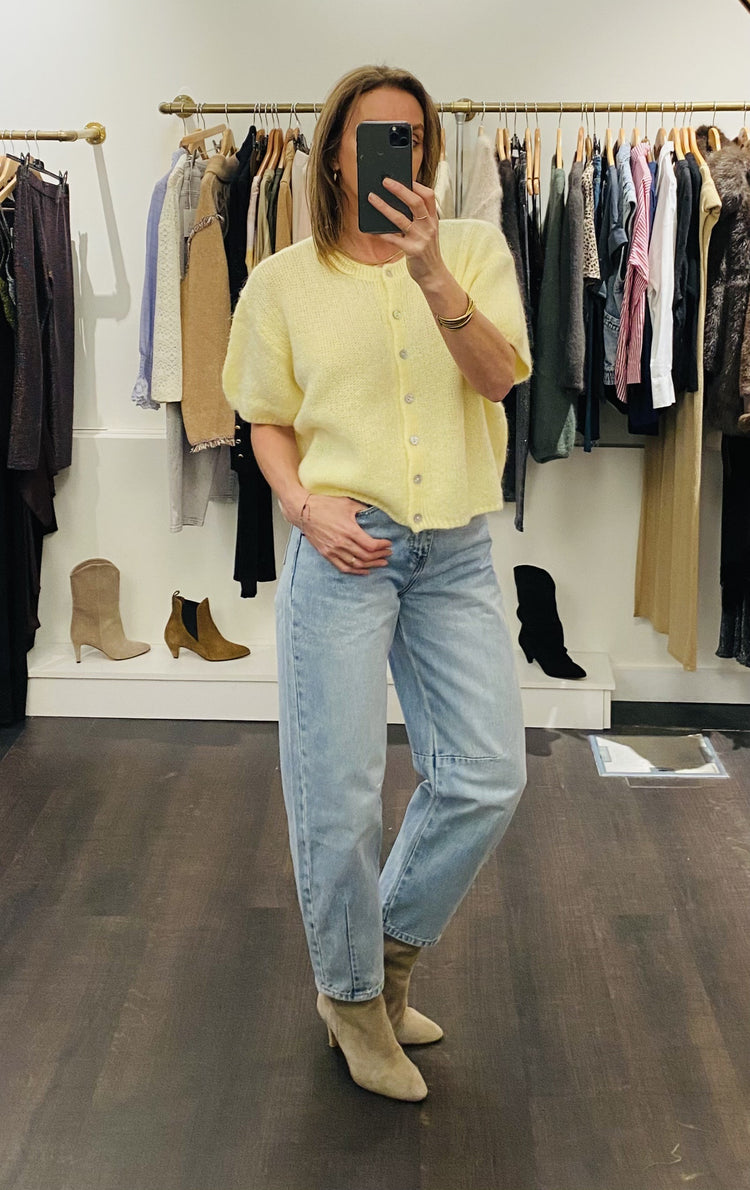 Gilet manches courtes jaune
