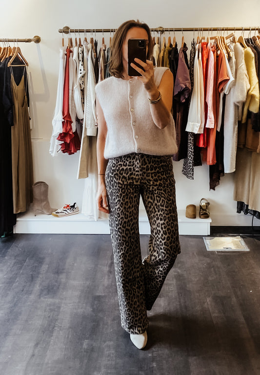 Jean wide leg léopard Barbara