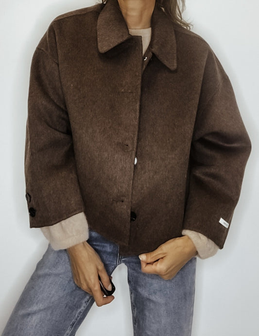Manteau en laine reversible