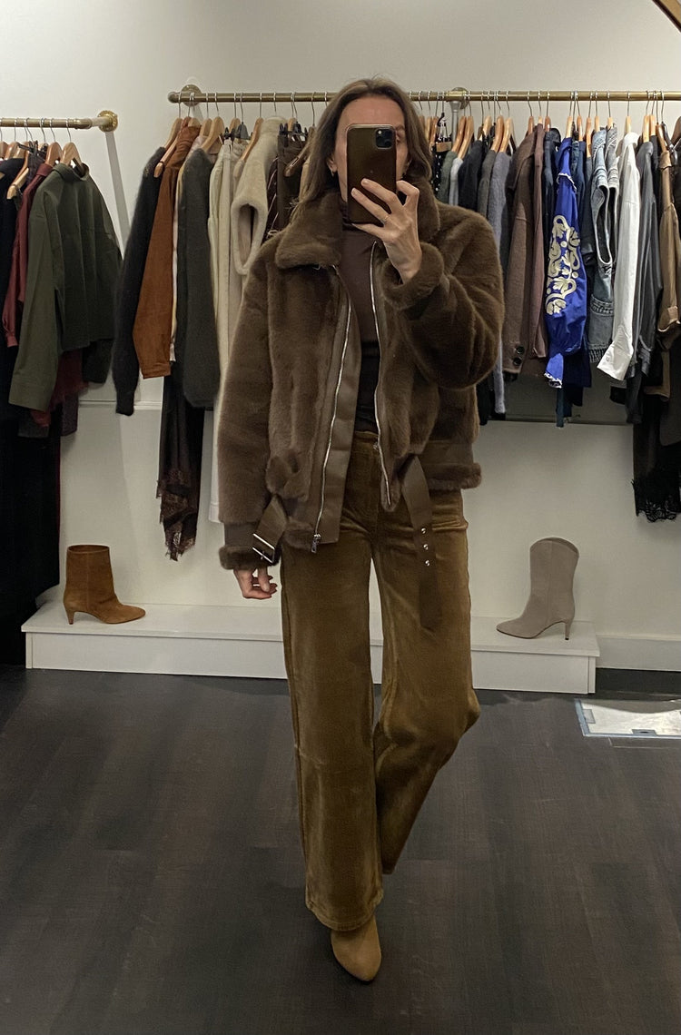 Pantalon en velours camel