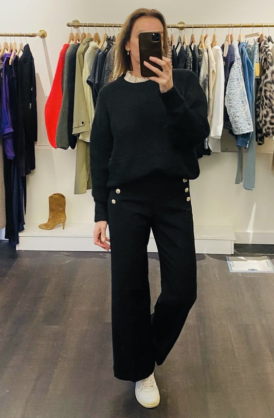 Pantalon à pont noir