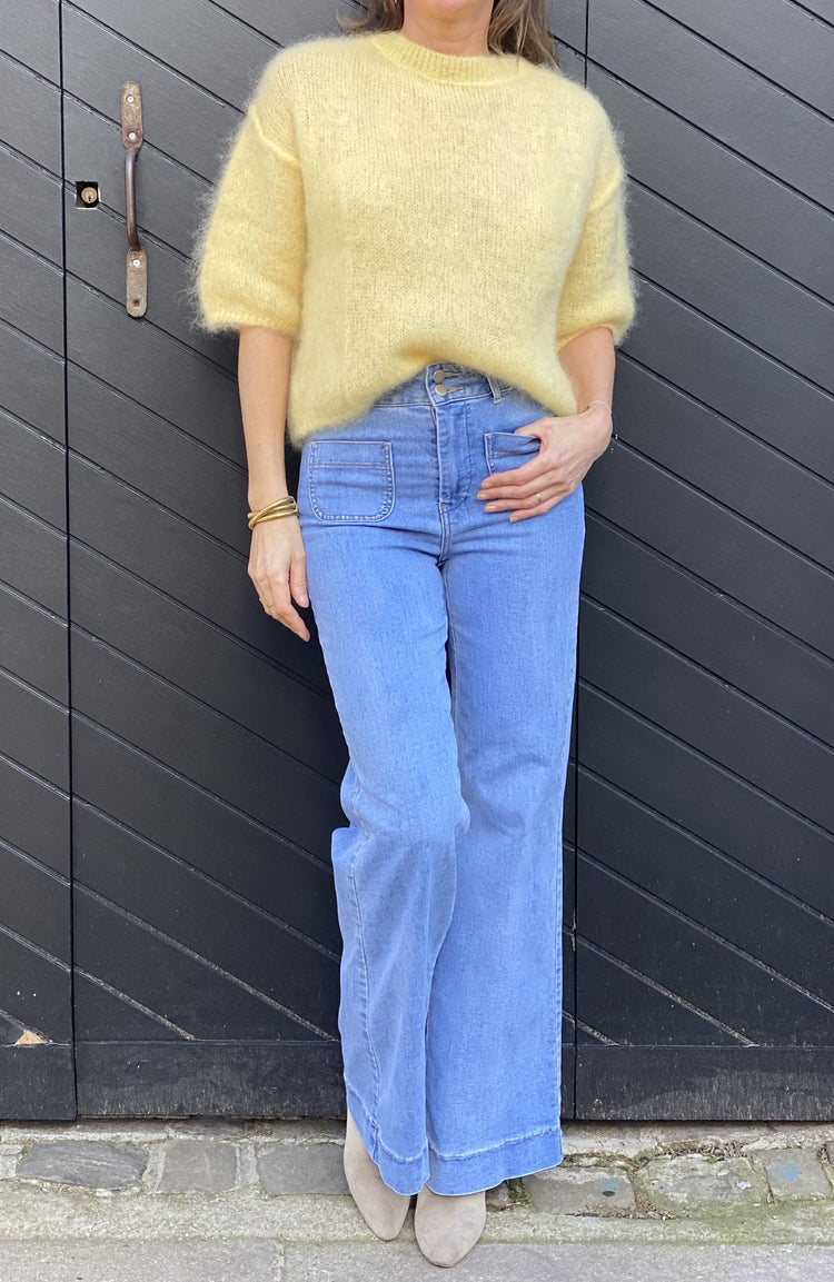 Pull Mohair jaune