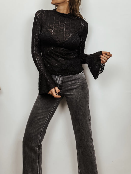 pull à motif coeur