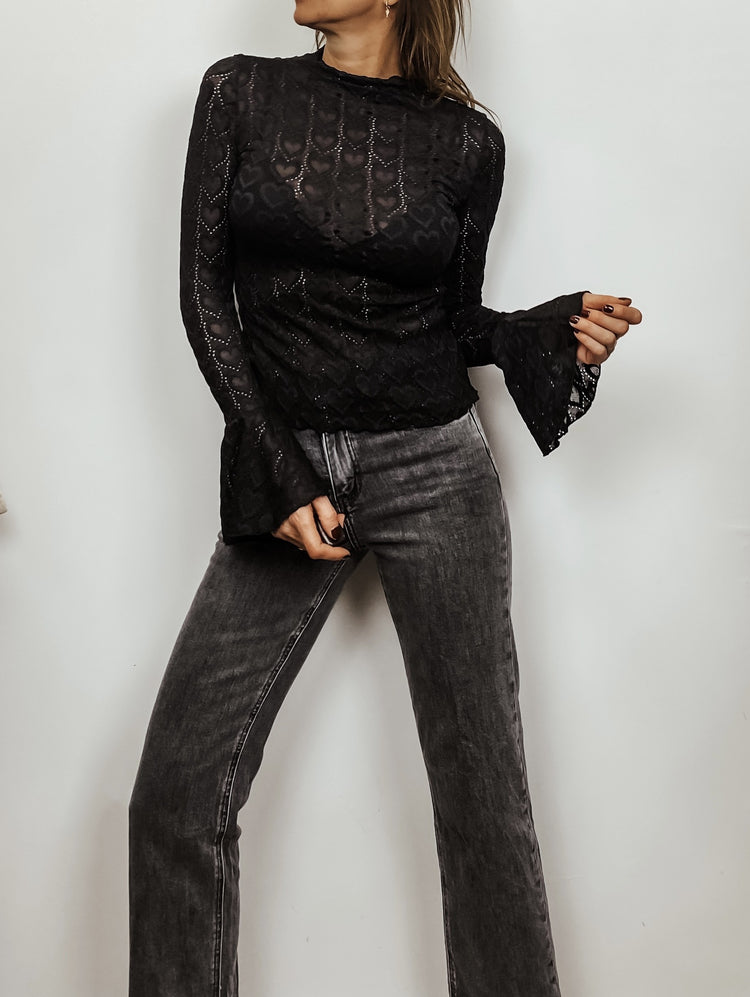 pull à motif coeur