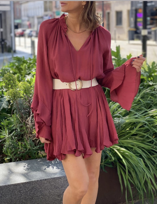 Robe bohème terracota