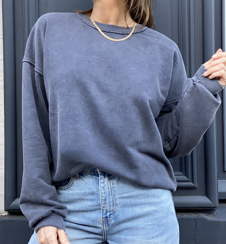 Sweat oversize bleu nuit
