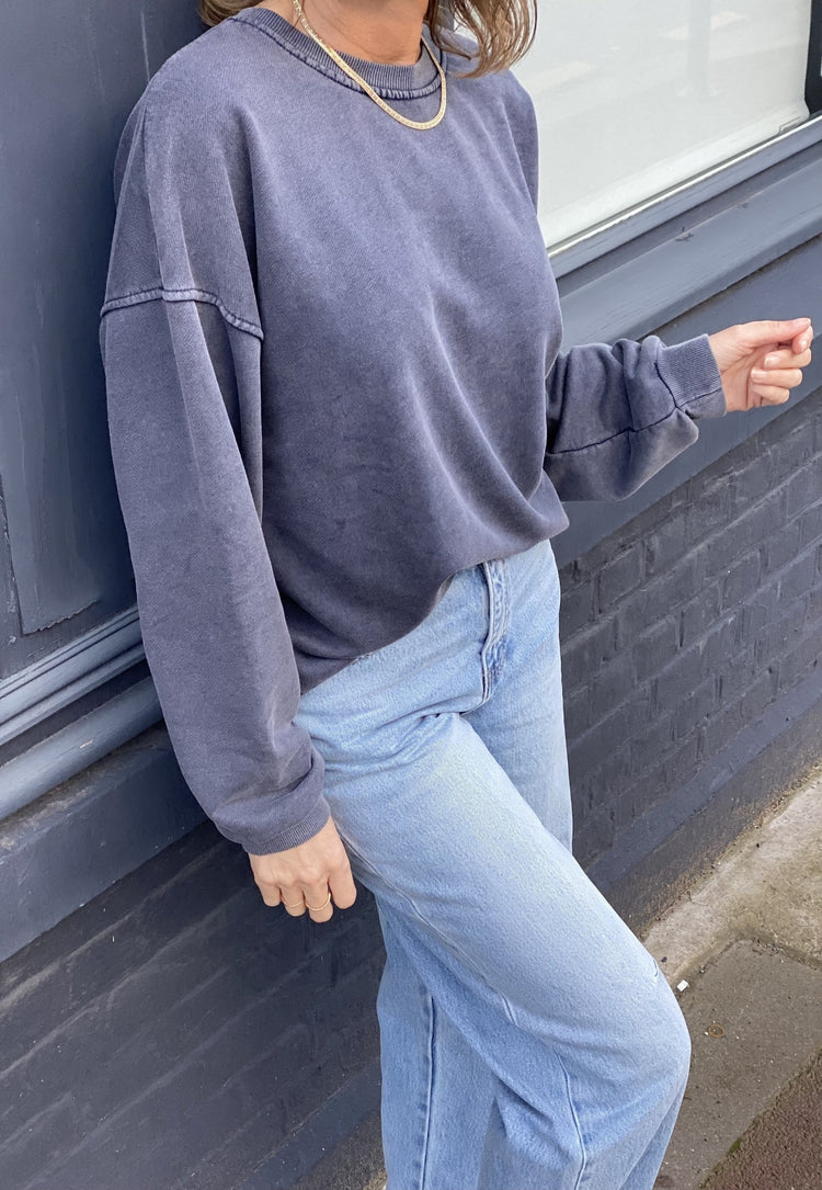 Sweat oversize bleu nuit