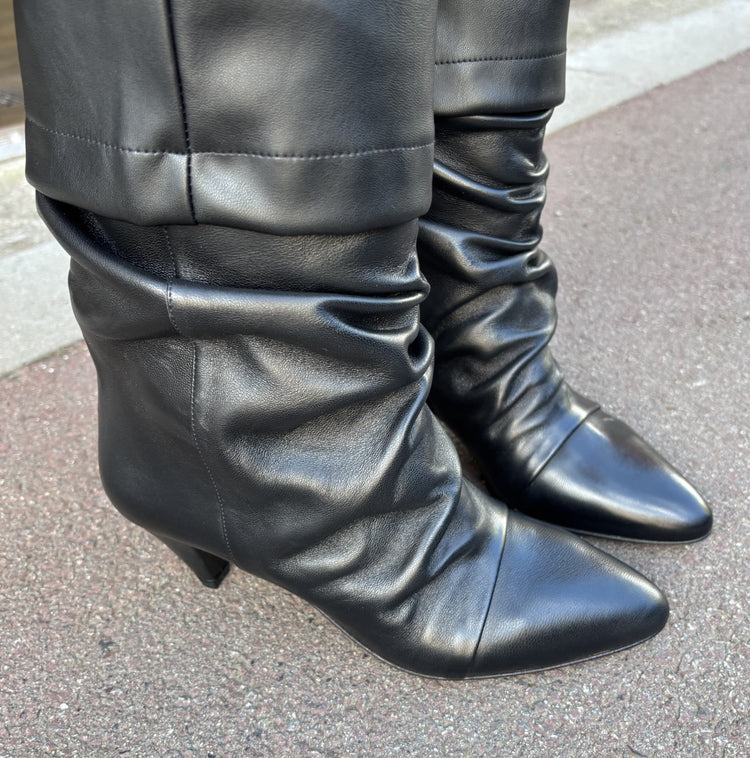 Boots The seller en cuir nappa noir
