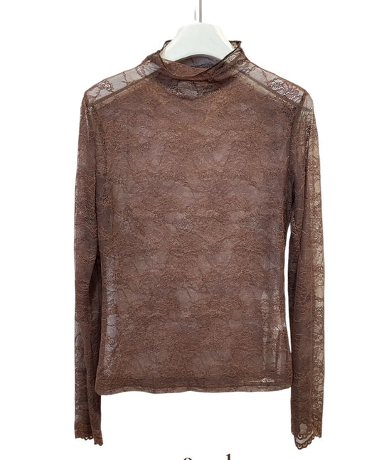 Top dentelle choco