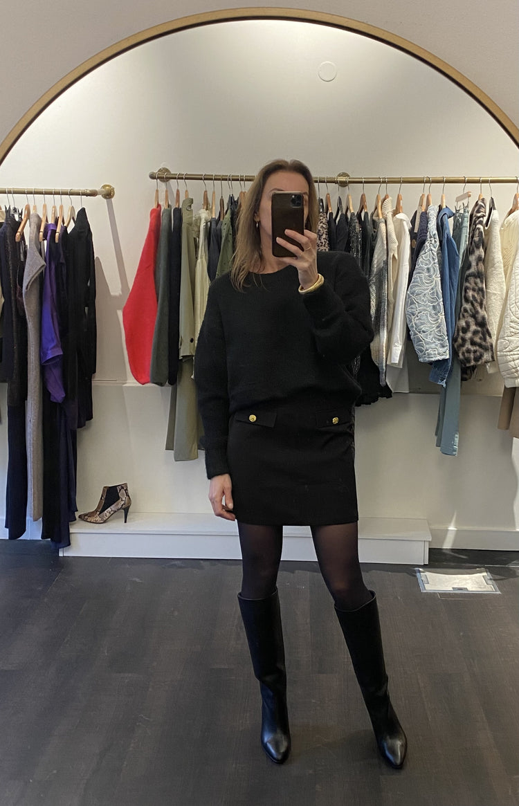 Bottes The Seller en cuir noir