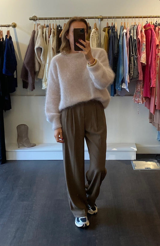 Pull en mohair beige