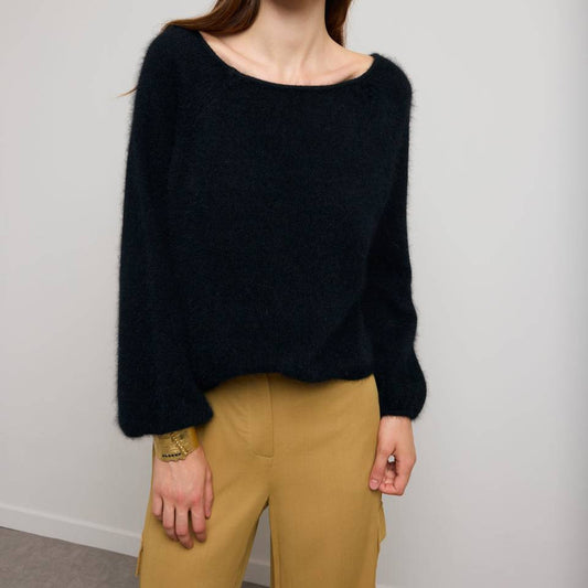 Pull Lauper en angora Karma Koma noir