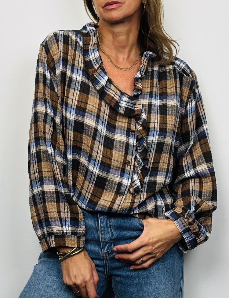 Blouse à carreaux