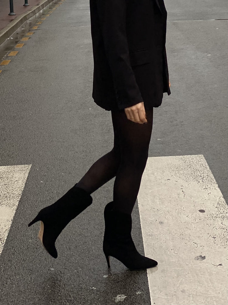 Boots The Seller en velours noir