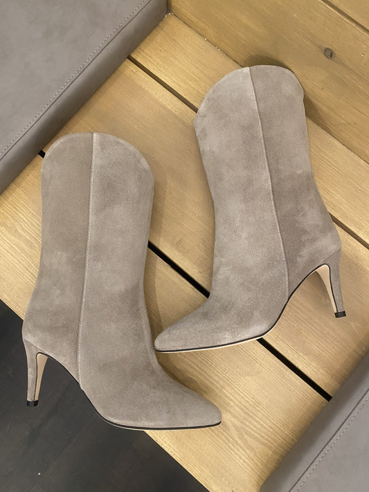 Boots The Seller en velours beige