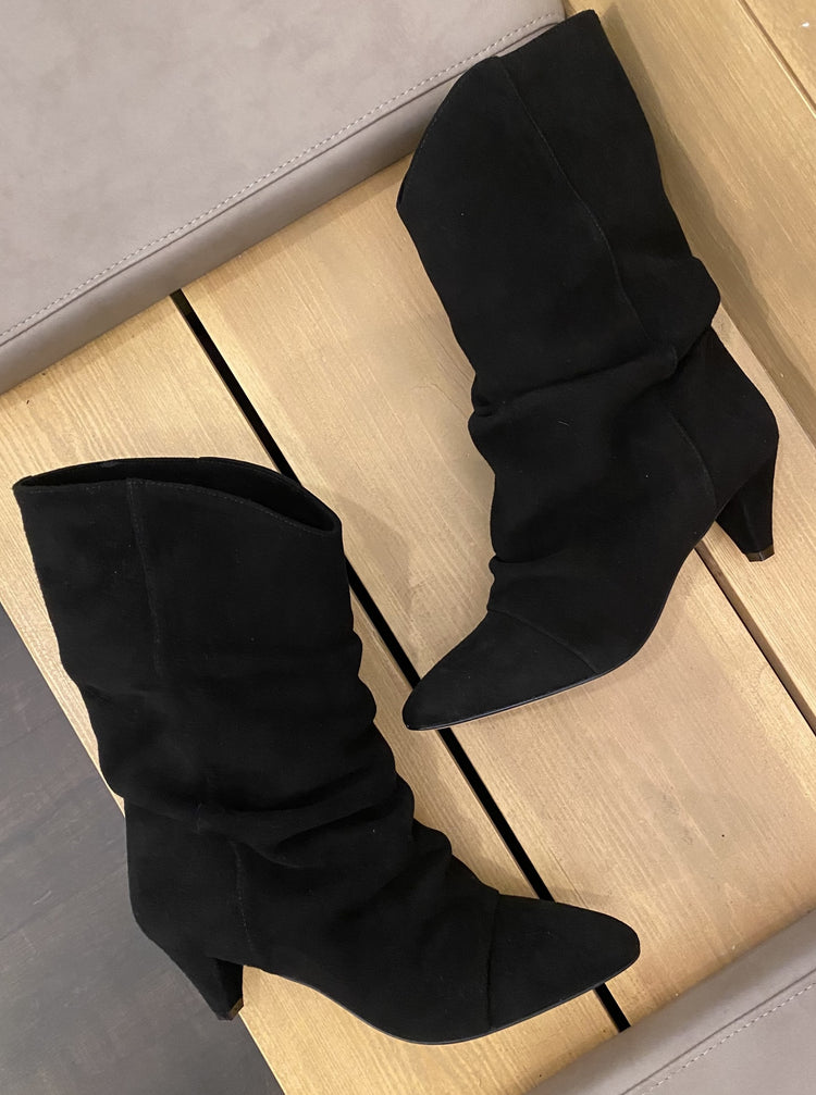 Boots en velours noir The Seller