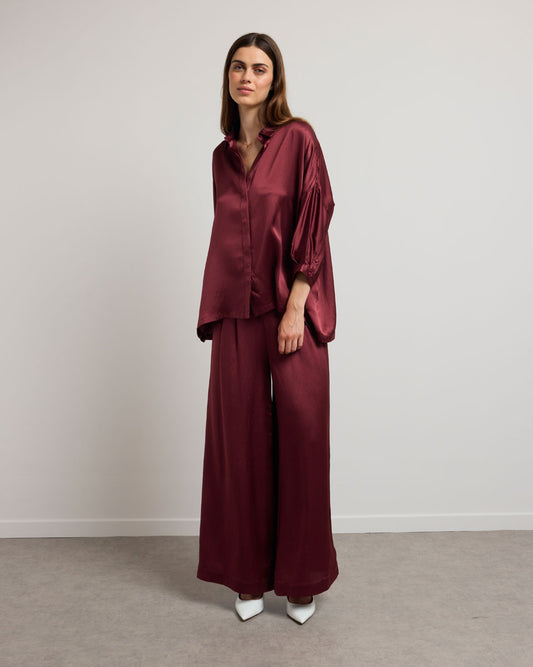 Chemise en soie Karma Koma Manon chataigne