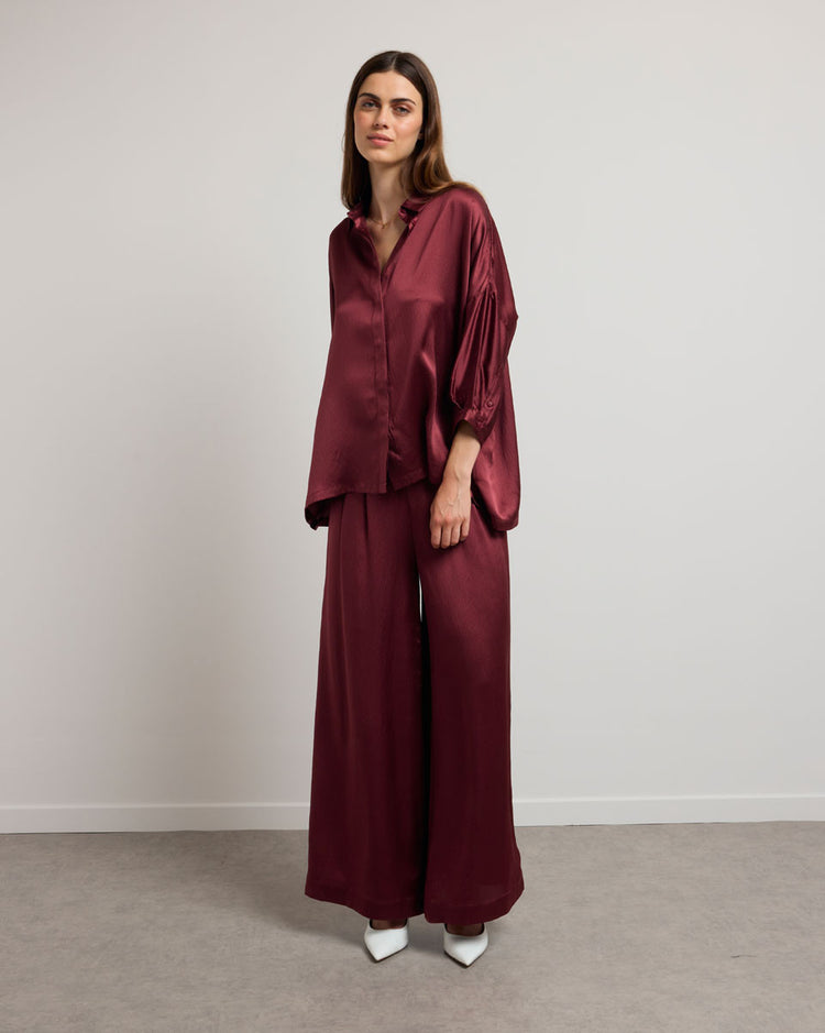 Chemise en soie Karma Koma Manon chataigne