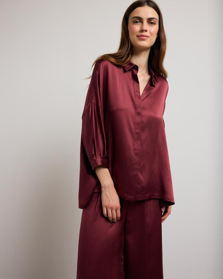 Chemise en soie Karma Koma Manon chataigne