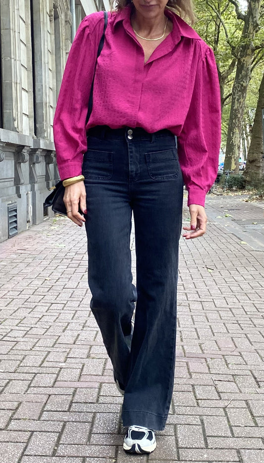 Chemise oversize fucshia
