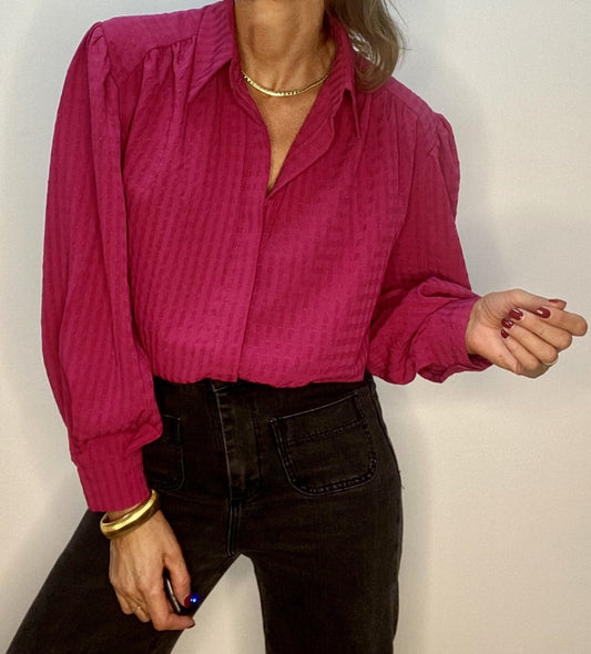 Chemise oversize fucshia