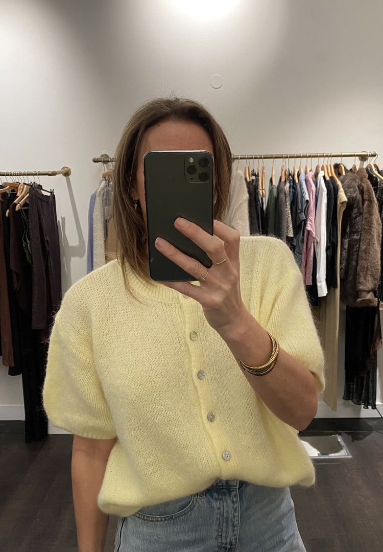 Gilet manches courtes jaune