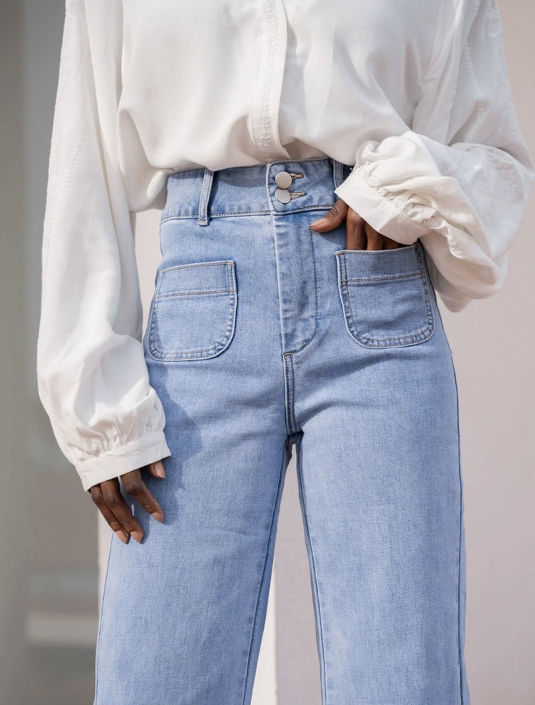 Jean Flare bleu clair