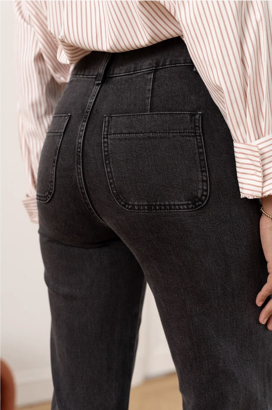 Jean flare gris foncé