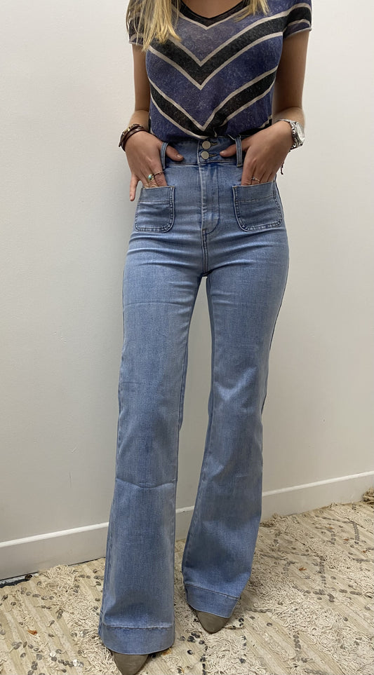 Jean Flare bleu clair