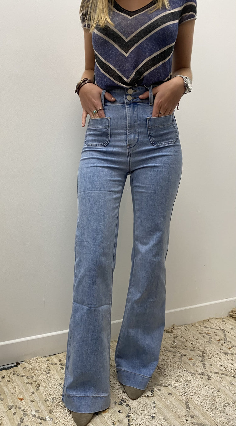 Jean Flare bleu clair