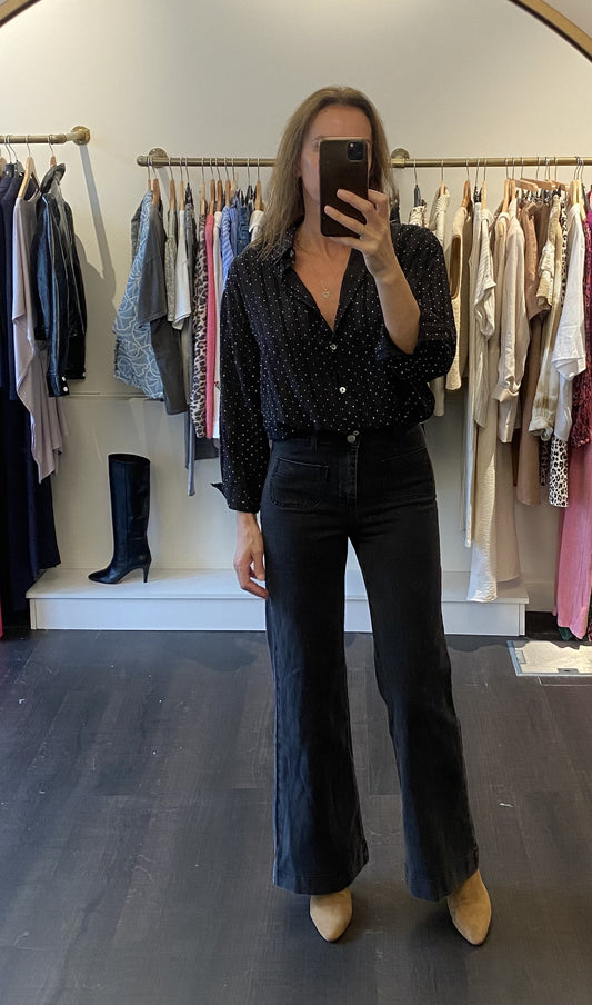 Jean flare gris foncé