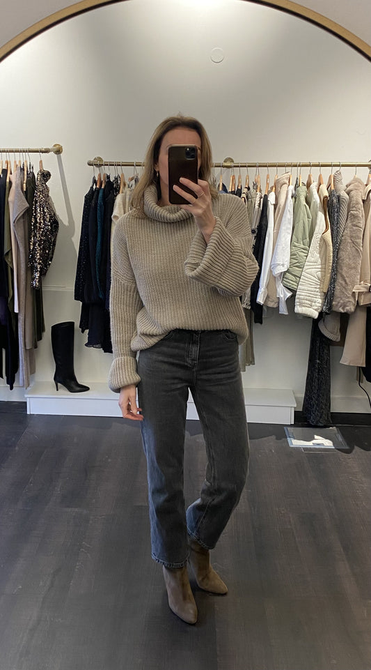 Jean gris coupe droite