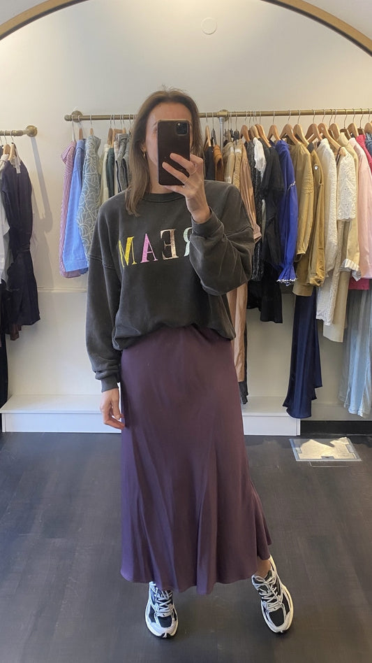 Jupe logue soyeuse violette