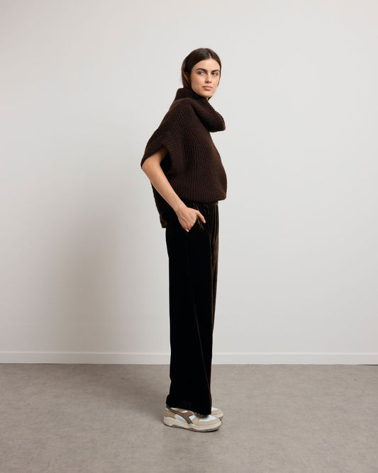 Pantalon en velours Karma Koma Pierrot choco