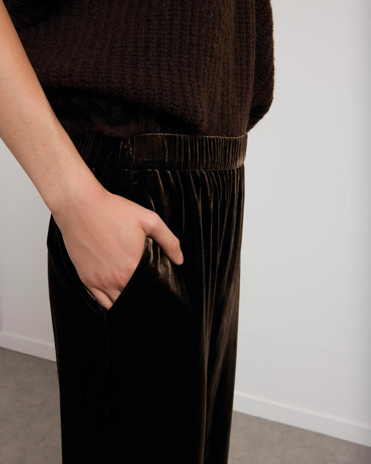 Pantalon en velours Karma Koma Pierrot choco