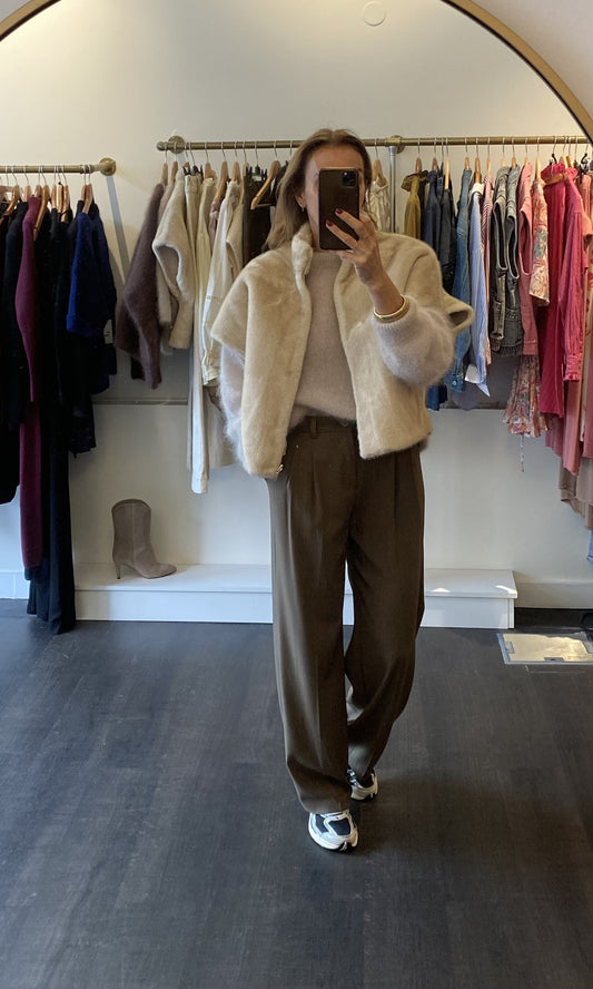 Pantalon fluide brun