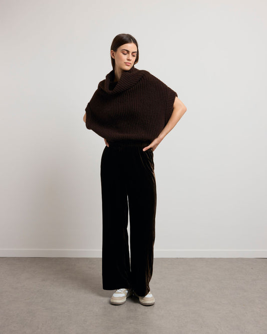 Pantalon en velours Karma Koma Pierrot choco