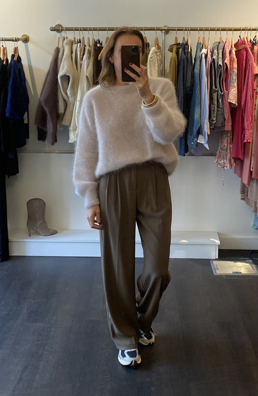 Pantalon fluide brun