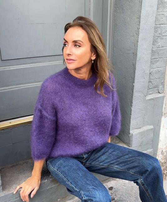 Pull en mohair violet
