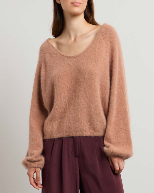 Pull Lauper en angora Karma Koma Céramic